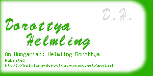 dorottya helmling business card